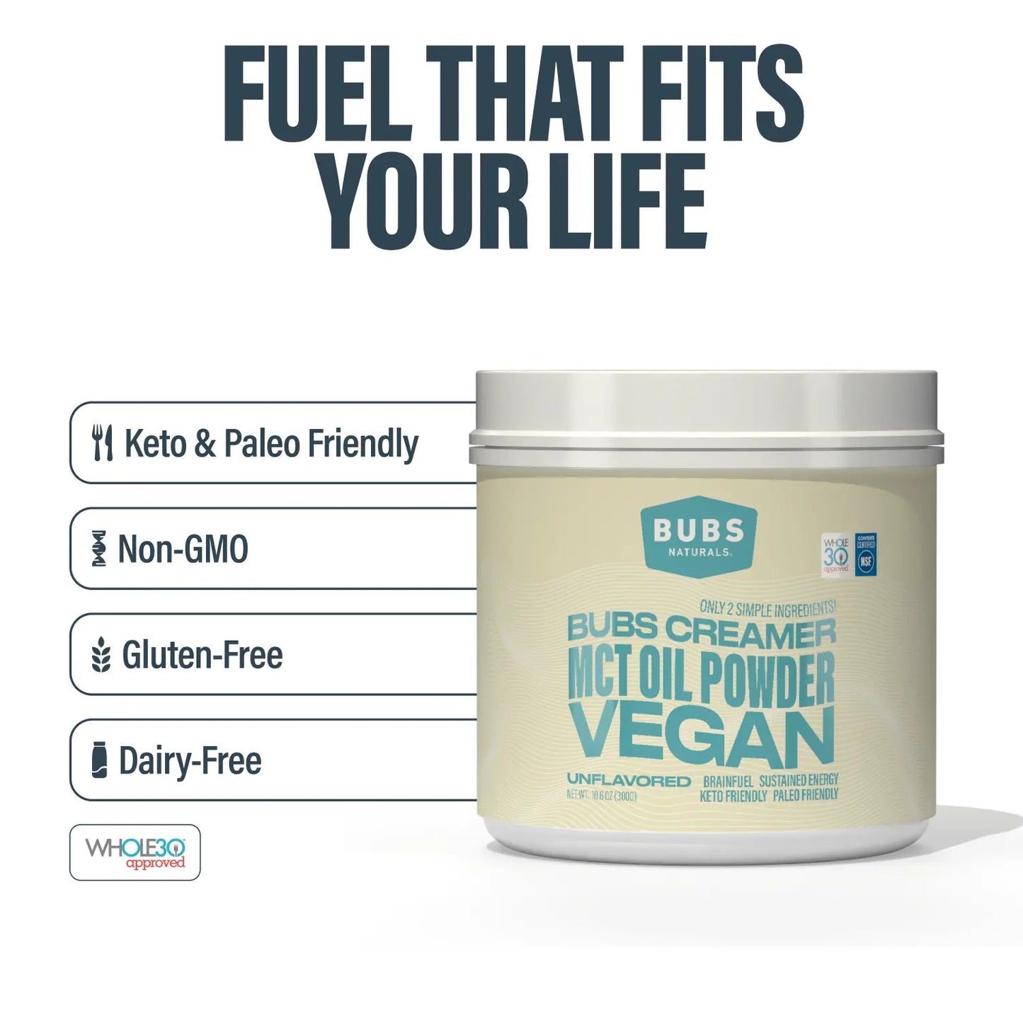 BUBS NATURALS MCT OIL CREAMER PROVIDES ENERGY
