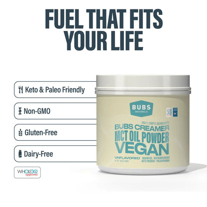 BUBS NATURALS MCT OIL CREAMER PROVIDES ENERGY