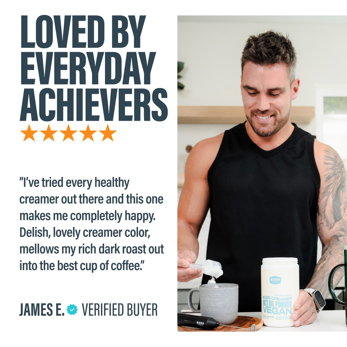 BUBS NATURALS MCT OIL CREAMER PROVIDES ENERGY